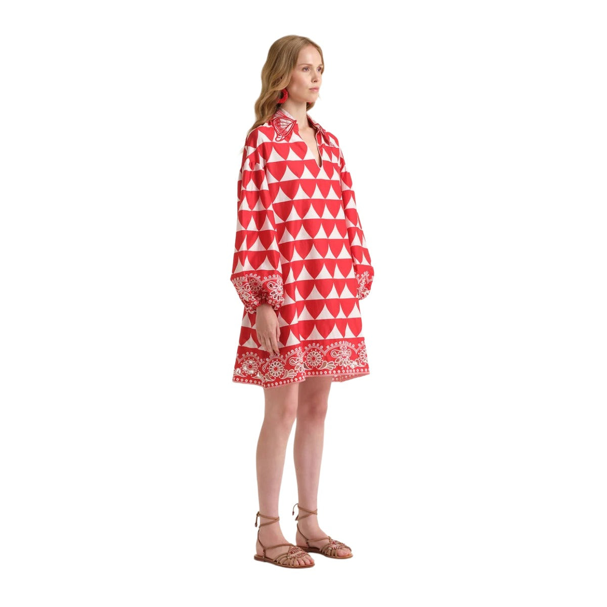 OPTICAL BRODERIE DRESS