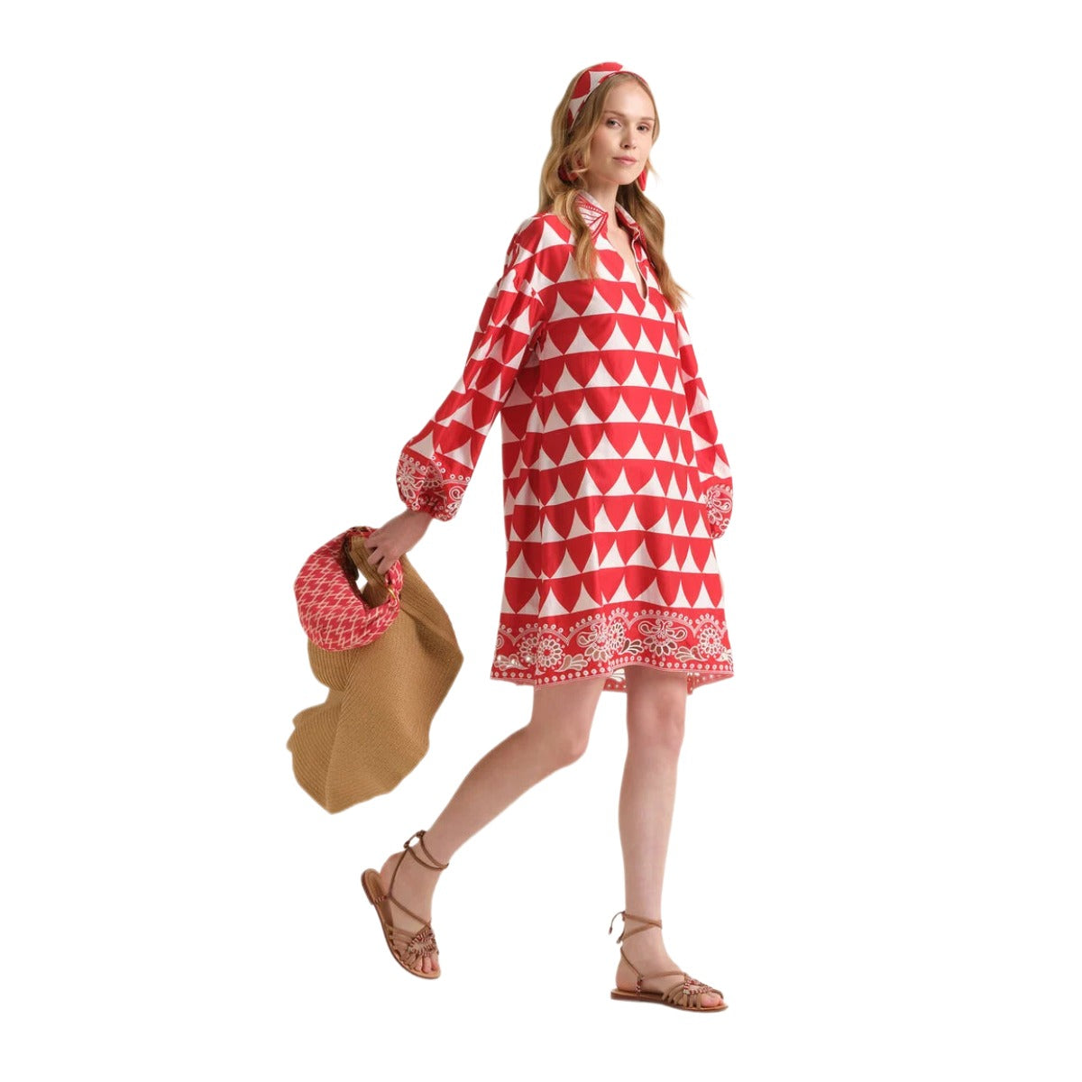 OPTICAL BRODERIE DRESS