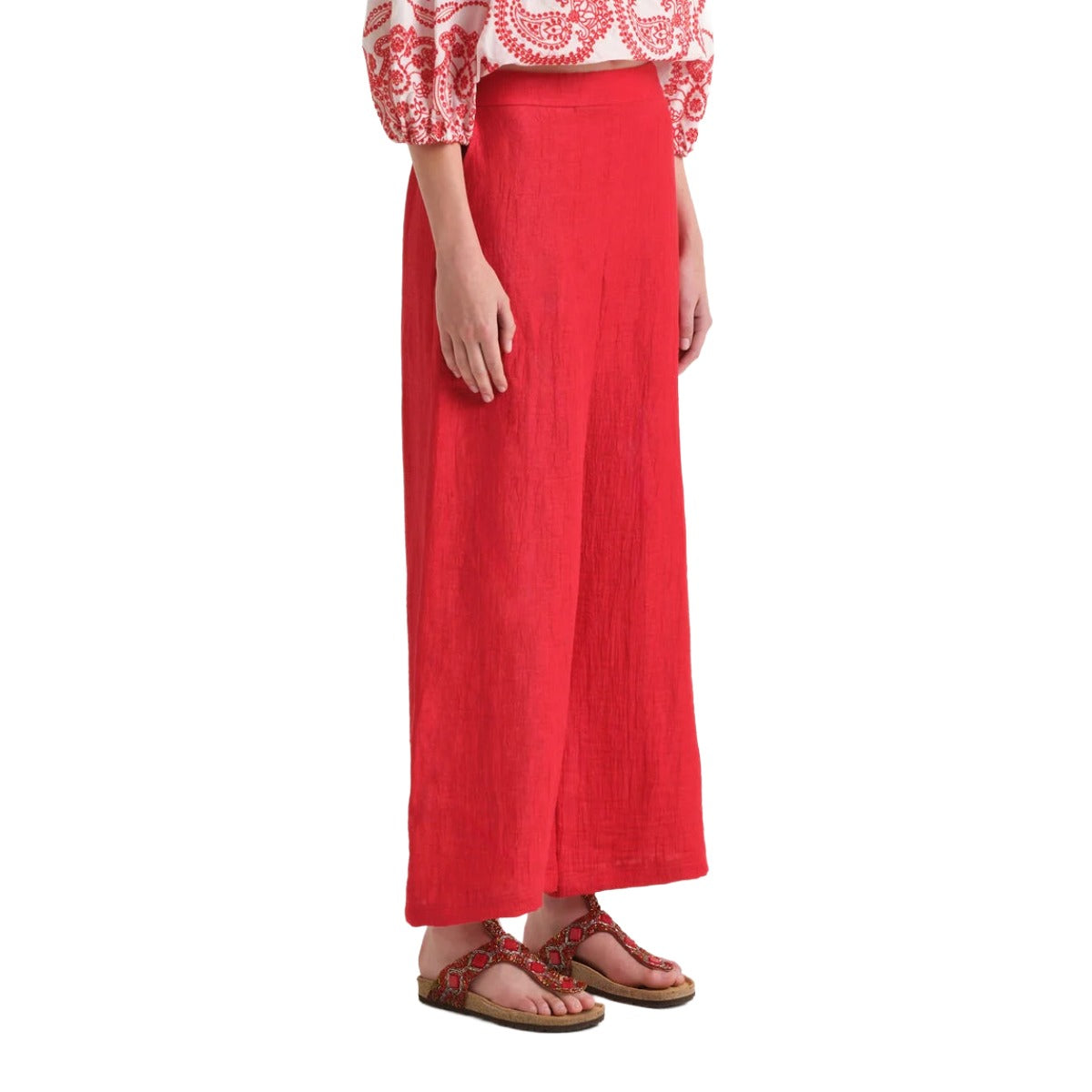 PANTALONE LINEN JACQUARD