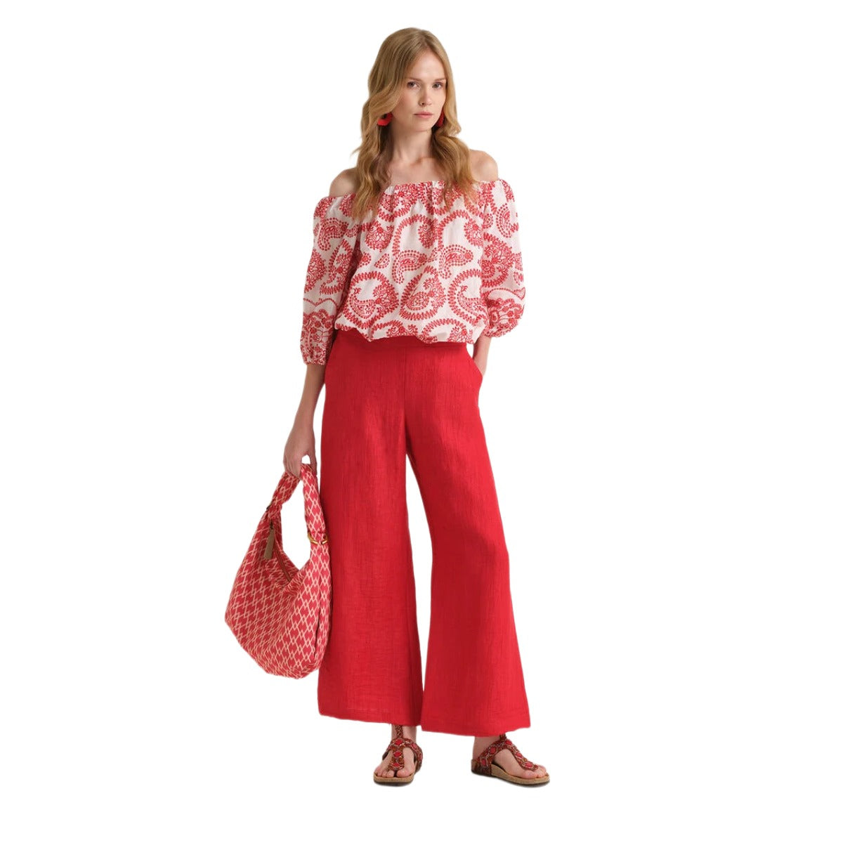 PANTALONE LINEN JACQUARD